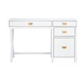 thumbnail image 3 of Laysan Home 4 Drawers Modern Wood Side Storage Desk in White, 3 of 24