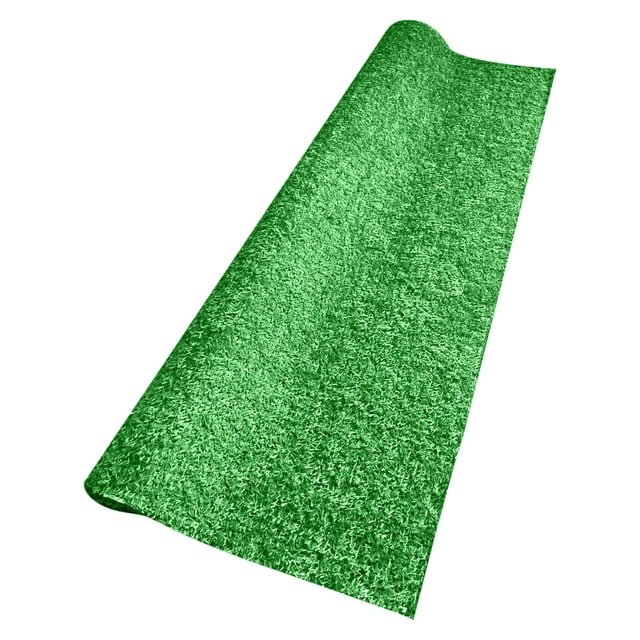 Artificial Grass Rug by LEUTSIN, featuring a vibrant green synthetic turf design with a thick texture. Made of durable polypropylene yarn with a rubber backing for easy cleaning and quick drying. Suitable for indoor and outdoor use, including gardens, patios, balconies, and backyards. Available in multiple sizes, this faux grass rug is ideal for DIY projects, party decorations, or as a low-maintenance lawn alternative.