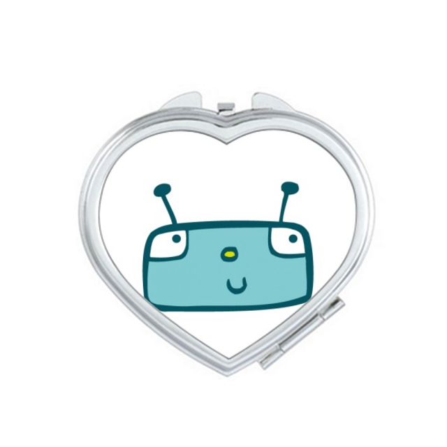 Miroir Robot Bleu Univers et Extraterrestre Grossissant Portable de Poche Maquillage