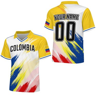 Custom Colombia Soccer Jersey 2026 Personalized Name Number Shirt for Men Women Kids National Country Style Soccer Fan Jersey