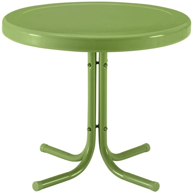Pemberly Row Table d'Appoint Contemporain en Métal pour Patio, Vert Oasis