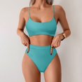 thumbnail image 2 of Womens High Waisted Swimsuits Bottom Padded Bathing Suits Bikini Sets Top Two Piece Swimwear Swimwears Tankinis Set L, 2 of 5