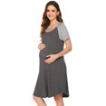 thumbnail image 2 of Chemise de Nuit 3 en 1 pour Accouchement/travail/allaitement, Robe de Maternité/hôpital pour Femmes/vêtement de Nuit pour l'Allaitement, 2 of 5