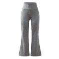 thumbnail image 2 of Innerwin Bottoms Solid Color Ladies Yoga Pants Workout Elastic Waist Plain Trousers Gray S, 2 of 6