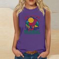 thumbnail image 2 of Débardeur pour Femmes Mode Décontractée Blouses Imprimées Baseball Col Rond T-Shirt Sans Manches, 2 of 4