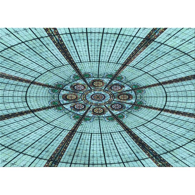 Ahgly Company Machine Washable Indoor Rectangle Transitional Greenish Blue Green Area Rugs, 2' x 3'