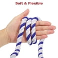 thumbnail image 4 of Unique Bargains 1/2Inch x 25Feet Natural Twisted Cotton Rope 3 Strand Tug of War Rope with Sealing Tape Blue White, 4 of 6