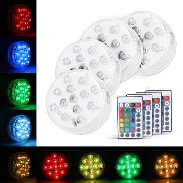 RisingPro Submersible LED Lights Remote Control Aquarium Fish Tank Underwater Home Decor
