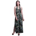thumbnail image 1 of Bimba Robe Longue Décontractée à Col Licou pour Femme avec Fentes Latérales, Imprimée, Tenue de Fête - X-Grand, 1 of 6