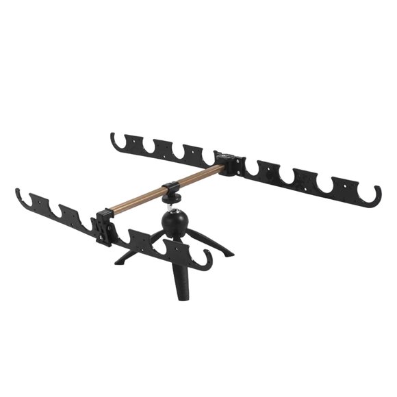Support de Canne à Pêche sur Glace, Support de Canne à Pêche, Support d'Équipement de Pêche pour Pont, Ajustable, Noir
