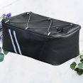 thumbnail image 3 of UPGRATOR 1Pack Double Zipper Waterproof Bike Rear Rack Carrier Bag Black PU, 3 of 8