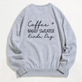 thumbnail image 4 of WEAIXIMIUNG Custom Sweatshirt Ladies Fashion Leisure Pure Color Loose Long Sleeved Printed Letters Round Collar, 4 of 4