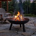 thumbnail image 3 of Sunnydaze Outdoor Camping or Backyard Large Round Cast Iron Rustic Fire Pit Bowl - 30" - Black Finish, 3 of 10