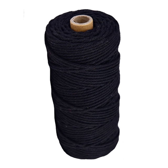 Agiferg 3mm Macrame Cotton Cord Hanging Rope Craft Cord DIY Crafts Knitting 100M