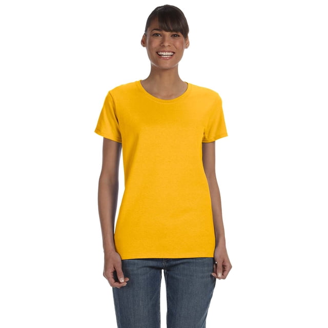 Gildan T-Shirt en Jersey de Confort à Col Épais avec Ruban pour Femmes, Style G5000L