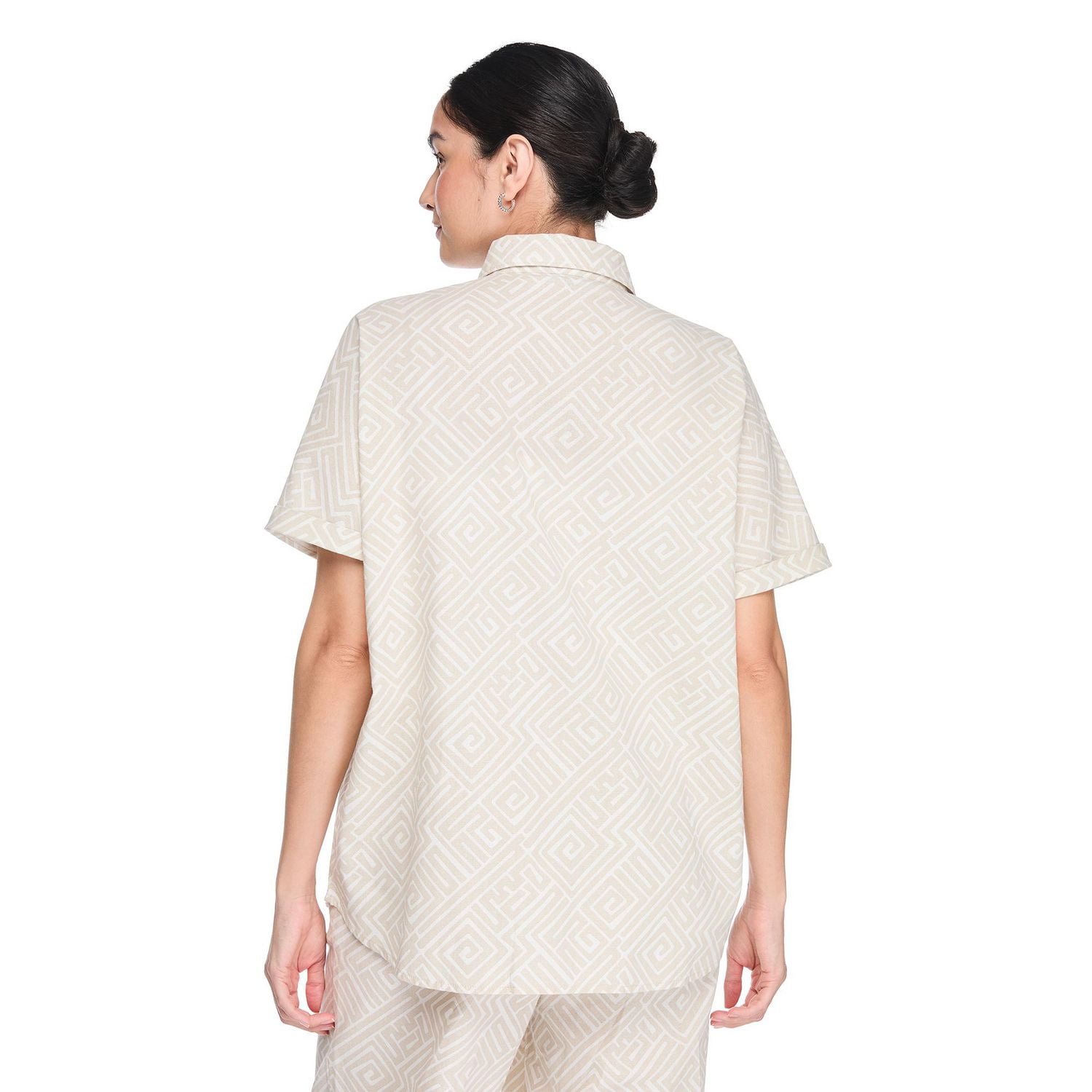 Chemise de camp en mélange lin George pour femmes