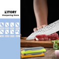 thumbnail image 2 of KITORY Rough Whetstone Knife with Green Plastic Base and Stainless Steel Scrubber Set, Sharpening Stone and Steel Wool Pads Kitchen Cleaner Kit, Multi-use Kitchen Tool Supplies, 2024 Gifts, 2 of 7