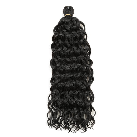 Zhuge Deep wavy Crochet Hair Long Curly Crochet Hair for Women 24inch Ocean wave braiding hair Deep Twist Crochet Braids Synthetic Braiding Hair Extensions,Jet Black