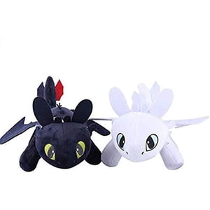2 Pcs / Définir comment former votre Dragon 3 Lumière sans dents & Jouet doux en fourrure de nuit Caractéristiques en peluche pour les enfants 9.8'