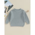 thumbnail image 2 of FAROOT Chandail d'Automne pour Tout-Petit Bébé, Tricot Uni à Manches Longues et Col Rond, 2 of 9