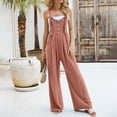 thumbnail image 4 of AherBiu Women's Sleeveless Straight Leg Jumpsuit with Pockets, Boho, Small, 4 of 7