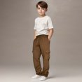 thumbnail image 4 of Pantalon Cargo pour Garçons à Jambe Droite - Tendance et Polyvalent pour 3 à 14 Ans (Confort de Printemps + Coupe Stylée), 4 of 7