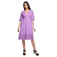 thumbnail image 1 of Moomaya Robe Midi Décontractée Unie pour Femmes à Manches Courtes Tenue d'Été Vêtements, 1 of 6