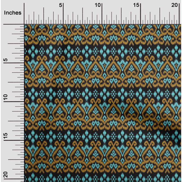 oneOone Viscose Jersey Fabric Swirl Ikat Printed Craft Fabric BTY 60 Inch Wide
