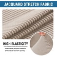 thumbnail image 2 of 2 Piece Super Stretch Stylish Furniture Cover/Wingback Chair Cover Slipcover Spandex Jacquard Checked Pattern, Super Soft Slipcover Machine Washable/Skid Resistance (Wing Chair, Sand), 2 of 7