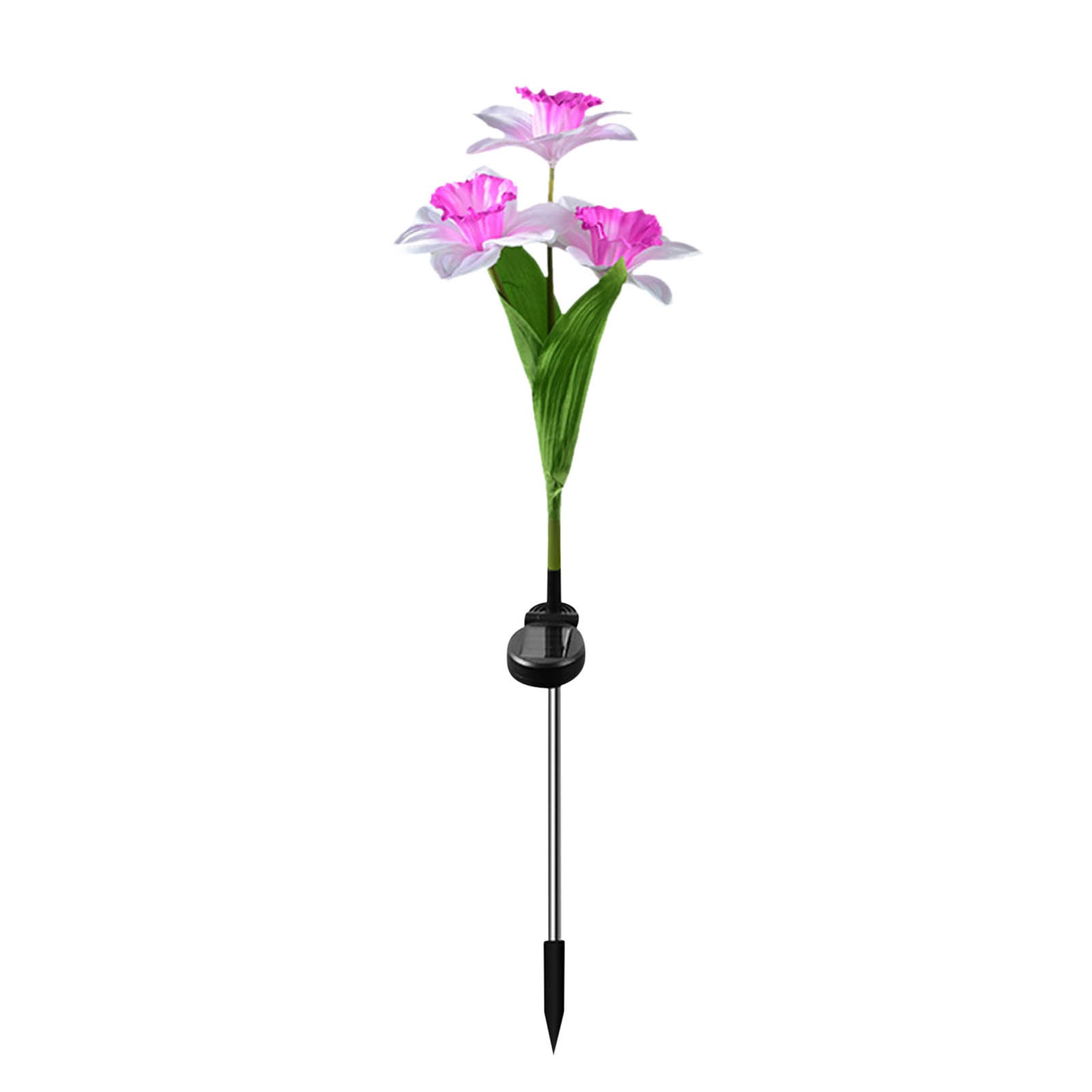 Rbaofujie Led Lights Solar Powered Flower Stake Led Lights, 3 Head Outdoor Daffodil Garden Lights Decorative Stake Lights for Garden Yard Solar Lights Outdoor