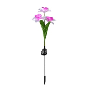 Rbaofujie Led Lights Solar Powered Flower Stake Led Lights, 3 Head Outdoor Daffodil Garden Lights Decorative Stake Lights for Garden Yard Solar Lights Outdoor