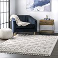 thumbnail image 2 of nuLOOM Ansley Moroccan Lattice Tassel Area Rug, 6' 7" x 9', Beige, 2 of 4