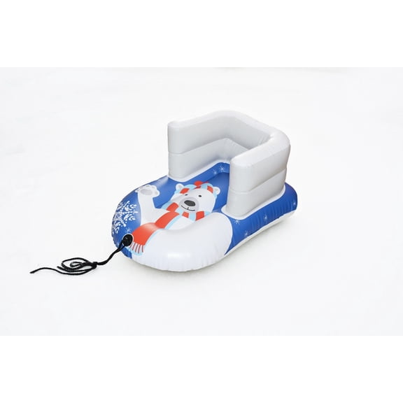 Traineau gonflable pour enfants avec dessin ours polaire multiolore, Pathfinder 37" x 26" / 93 cm x 65 cm pour les âges 1 - 3 ans