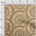 thumbnail image 2 of oneOone Georgette Viscose Light Brown Fabric Asian Block Mandala Sewing Craft Projects Fabric Prints By Yard 42 Inch Wide, 2 of 4