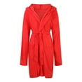 thumbnail image 3 of Ccpelsie Mens Robe Lightweight Soft Bathrobe Sleepwear Spring Fall Winter Mens Warm Loungewear with Pockets(A01-Red,S), 3 of 4