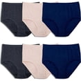 thumbnail image 1 of Fruit Of The Loom Womens 360 Stretch Comfort Cotton Brief Panty Assorted 6 Pack,, 1 of 1