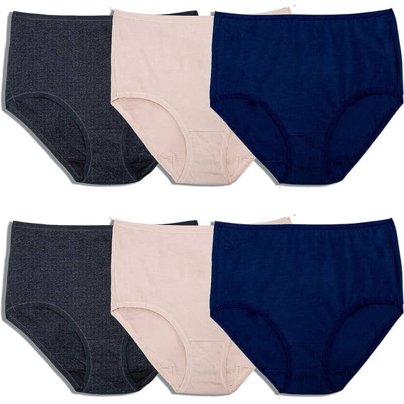 Fruit Of The Loom Culotte Brève en Coton Extensible 360 pour Femmes, Confort, Assortiment de 6,
