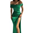 thumbnail image 1 of Ketyyh-chn99 Robes de Cocktail pour Femmes Robe d'Été Col en V Manches Courtes Robe de Soirée Élégante Robe Maxi de Fête Vert,P, 1 of 5