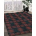 thumbnail image 3 of Ahgly Company Tapis Rond Lavable en Machine Intérieur Transitionnel Rouge Nuit, 5 Pieds Rond, 3 of 7