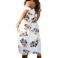 thumbnail image 4 of Women Boho Long Maxi Dress Summer Beach Evening Cocktail Party Sundress, 4 of 6