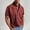 Red, variant on Men's Short Sleeve Button Down Shirt, Casual Loose Fit Breathable Polyester Shirt for Men, Short Sleeve Button Up with Pocket