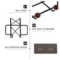 thumbnail image 4 of FRCOLOR Support de Casque 1 Pce Support de Casque Mural Multifonctionnel Rangement Sans Perçage Support Suspendu, 6,69 Pouces X 5,12 Pouces X 2,76 Pouces, 4 of 5