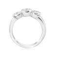 thumbnail image 2 of 3/4ct Bezel Past Present Future Diamond 3 Stone Engagement Ring White Gold 14 kt, 2 of 3