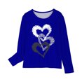 thumbnail image 4 of RXIRUCGD Chemises à Manches Longues pour Filles, Col Rond Mignon, Blouses Décontractées Élégantes (Bleu, Taille : 3 Ans), 4 of 5