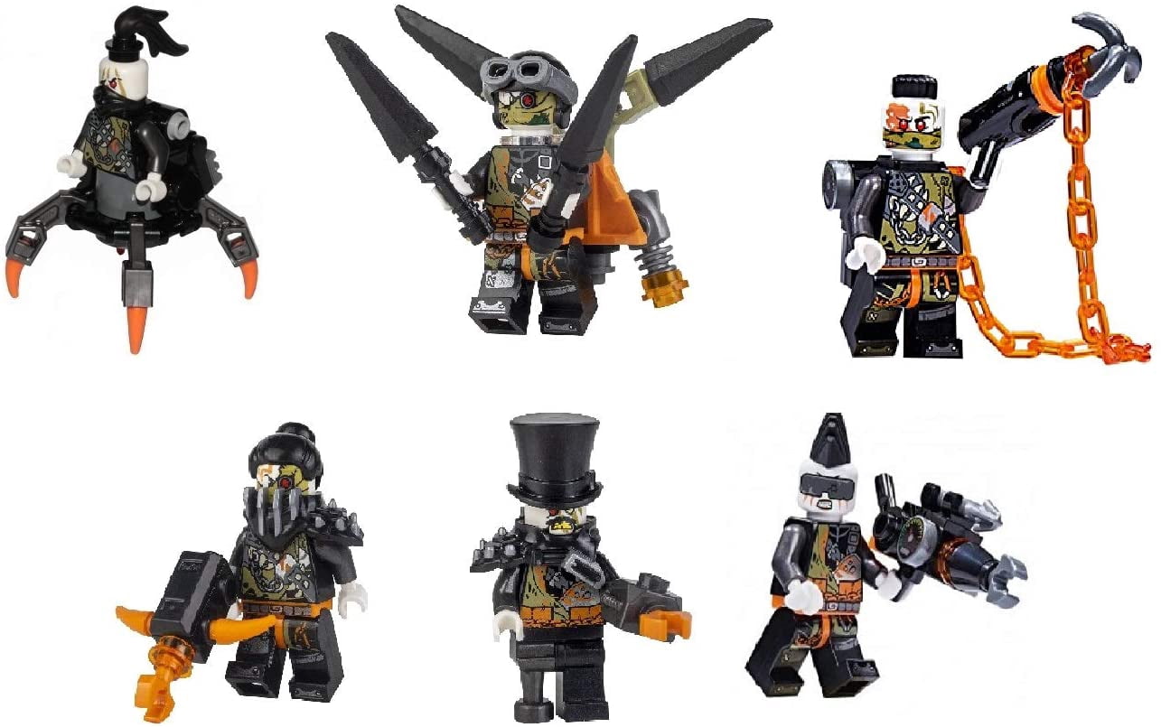 LEGO Ninjago: Army of 6 Dragon Hunters - Daddy No Legs Iron Baron Nitro Jet Jack Heavy Metal Talon