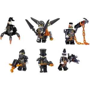 LEGO Ninjago: Army des 6 Chasseurs de dragons - Papa Pas de jambes Fer Baron Nitro Jet Jack Heavy Metal Talon