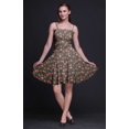 thumbnail image 2 of Bimba Robe Cocktail Florale pour Femme, Smockée, au-Dessus du Genou, Fluide, d'Été, Robe Soleil - Moyen, 2 of 5