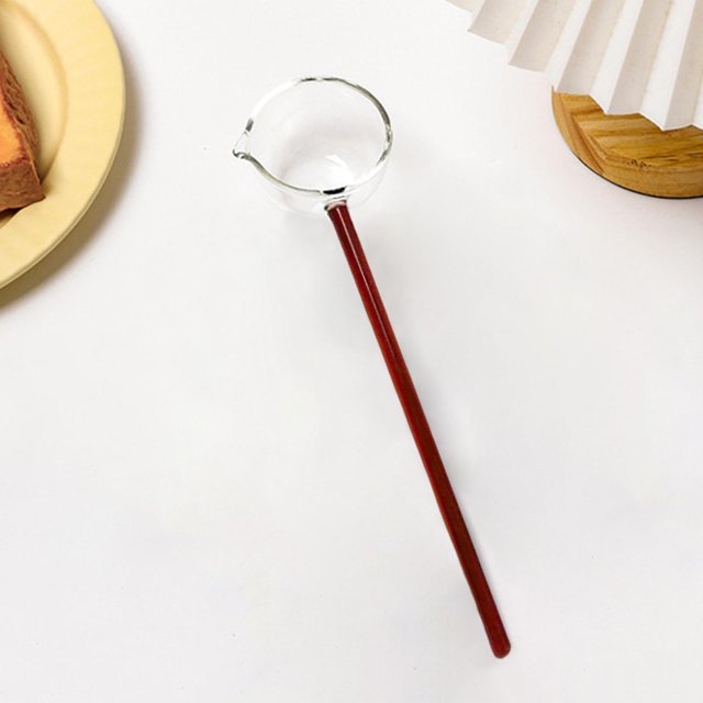 maskred Cooking Ladle Cooking Sauce Gravy Spoon Sauce Restaurant Punch Egg Soup for Red 252x62mm 5Set