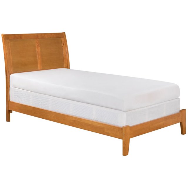 Atlantic Furniture Lit Traîneau Simple XL en Latte Caramel