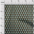 thumbnail image 2 of oneOone Cotton Jersey Dark Olive Green Fabric Asian Paisley Block Sewing Craft Projects Fabric Prints By Yard 58 Inch Wide, 2 of 4